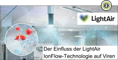 Einfluss der LightAir IonFlow-Technologie auf Viren (insbesondere COVID-19 und SARS)