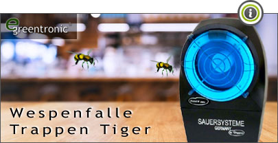 Wespenfalle Trappen Tiger 32 W UV - in schwarz und in blau