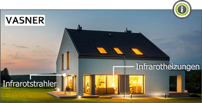 Vasner Infrarotstrahler und Infrarotheizungen