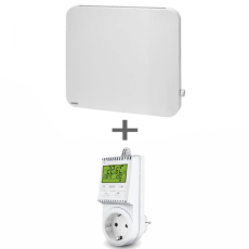 VASNER Konvi Plus 600W Infrarotheizung rund wei� + Thermostat VUTX3