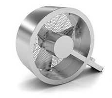Stadler Form Ventilator Q Edelstahl silber Bodenventilator