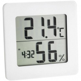 TFA Digitales Thermo-und Hygrometer Klima mit Alarmfunktion weiß
