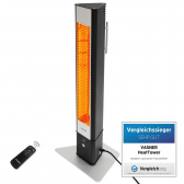 VASNER HeatTower Carbon 2500W Stand-Heizstrahler schwarz IP65 Schutz  VHTB25