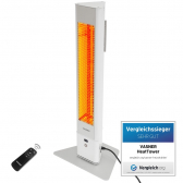 VASNER HeatTower Carbon 2500W Standheizstrahler wei IP65 Schutz  VHTW25