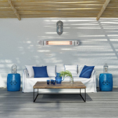 VASNER Teras 25 Premium Carbon Terrassen-Heizstrahler 2500 W IP65 silber