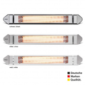 VASNER Teras 25 Basix 1 stufiger Carbon Infrarot-Heizstrahler 2500 W IP65 Schutz Schwarz