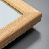 VASNER Zipris S Infrarotheizung Spiegel Wood 210 Watt Eiche Massivholz-Rahmen