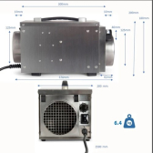 Ecor DryFan 12 PRO - Adsorptionstrockner (INOX RVS) : DH 1200 Gehuse Edelstahl