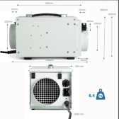 Ecor DryFan 12 PRO-Adsorptionstrockner (Wei):DH 1200 Gehuse Stahl verzinkt