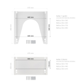 VASNER Mellux Slim 190 W Metall-Heizplatte Infrarotheizung wei�:30x57x1,9cm