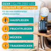 iGu�FR 2002 UV-LED-Licht Fliegenfalle:Fliegenlampe mit Klebefolie +Akku