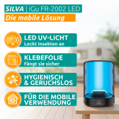 iGu�FR 2002 UV-LED-Licht Fliegenfalle:Fliegenlampe mit Klebefolie +Akku