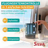 iGu�FR 2002 UV-LED-Licht Fliegenfalle:Fliegenlampe mit Klebefolie +Akku