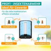 iGu�FR 6006 UV-LED-Fangreflektor:Profi-LED-Fluginsektenfalle mit Klebefolie