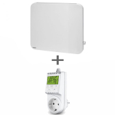 VASNER Konvi Plus 600W Infrarotheizung rund wei� + Thermostat VUTX3