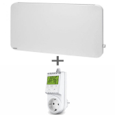 VASNER Konvi Plus 1200W Infrarotheizung rund wei� + Thermostat VUTX3