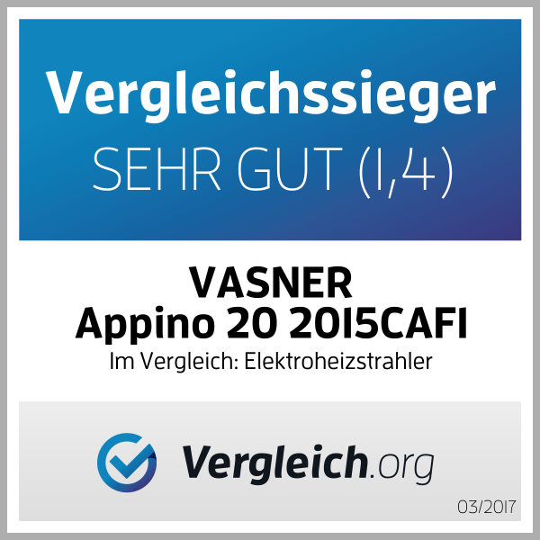 VASNER Premium Infrarot-Heizstrahler Appino 20 silber 2000W+App bestellen