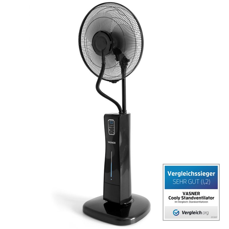 Vergleichssieger VASNER Stand-Ventilator Cooly FAN mit Sprhnebelkhlung schwarz